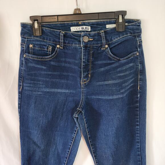 Code Blue Chelsea Classic Straight Stretch Blue Denim Woman's Jeans Size 8 - Picture 2 of 5